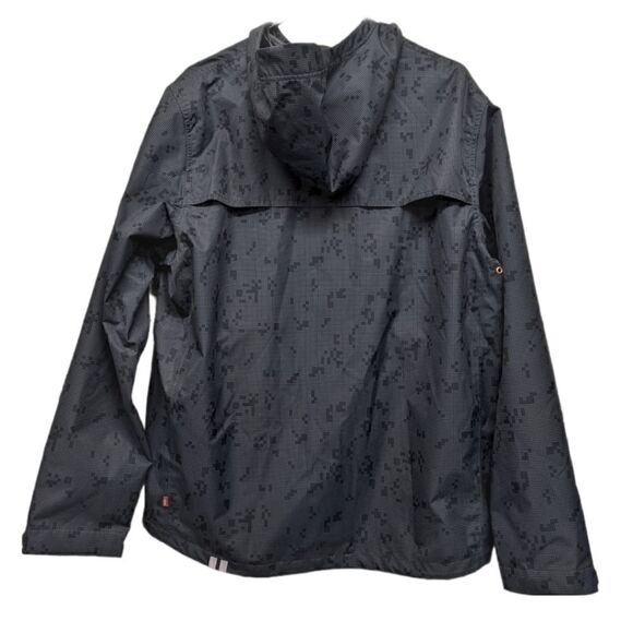 Levi's Men's Dark Green Tarmac Print Performance Windbreaker Hood Jacket Size L - Picture 3 of 15